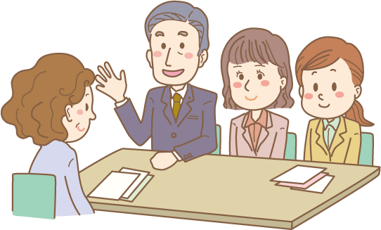 相談員が専門事業者と同席し、シニア女性の相談をサポート
